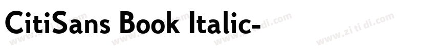 CitiSans Book Italic字体转换